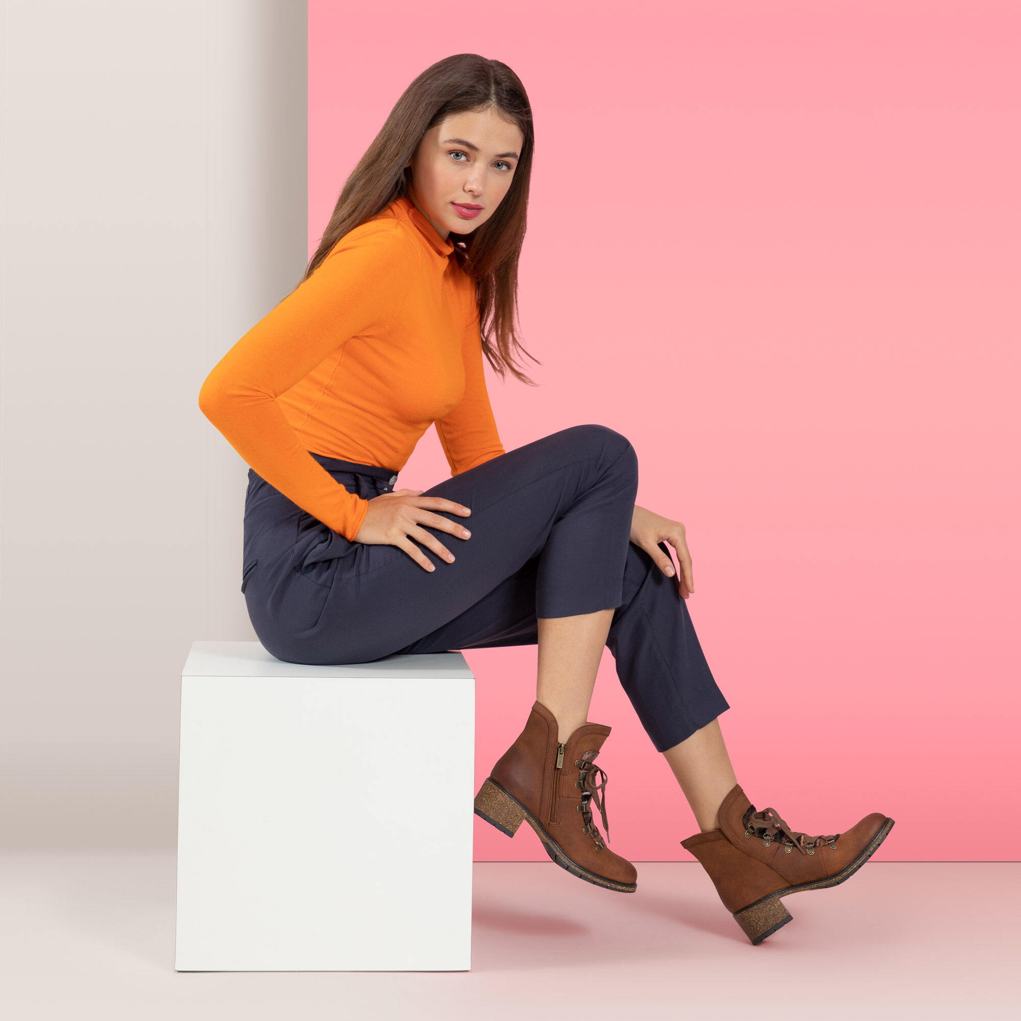 Joleen Arch Support Boot-caramel-cafe